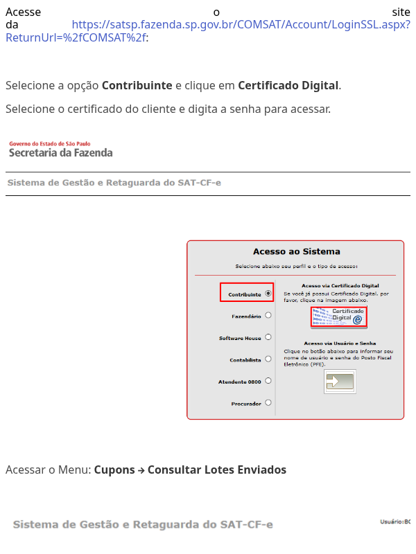 Baixar XML do SAT do site Retaguarda da receita.