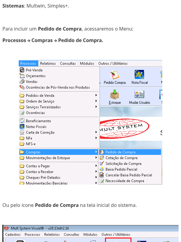 Processo de Pedido de Compras