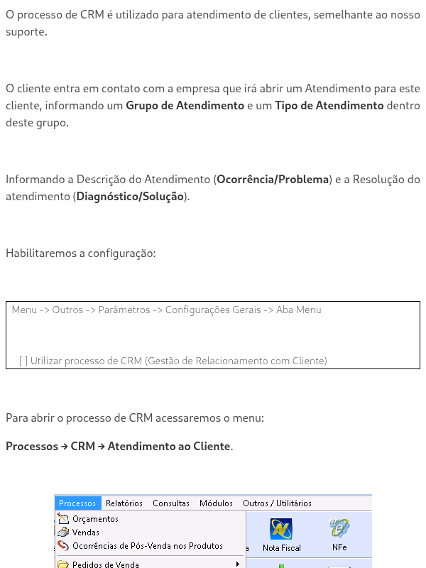 CRM - Atendimento ao Cliente