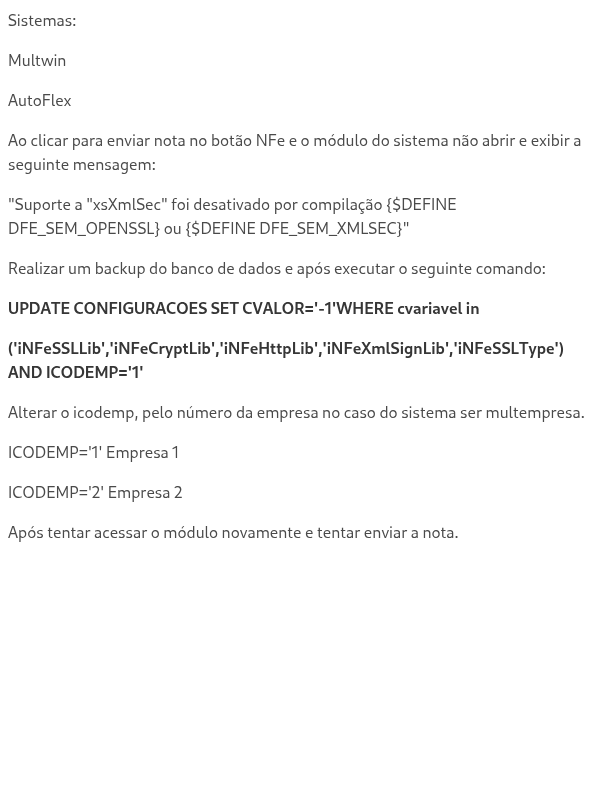 Erro ao clicar no botão NFe "Suporte a "xsXmlSec" foi desativado por compilação {$DEFINE DFE_SEM_OPENSSL} ou {$DEFINE DFE_SEM_XMLSEC}"