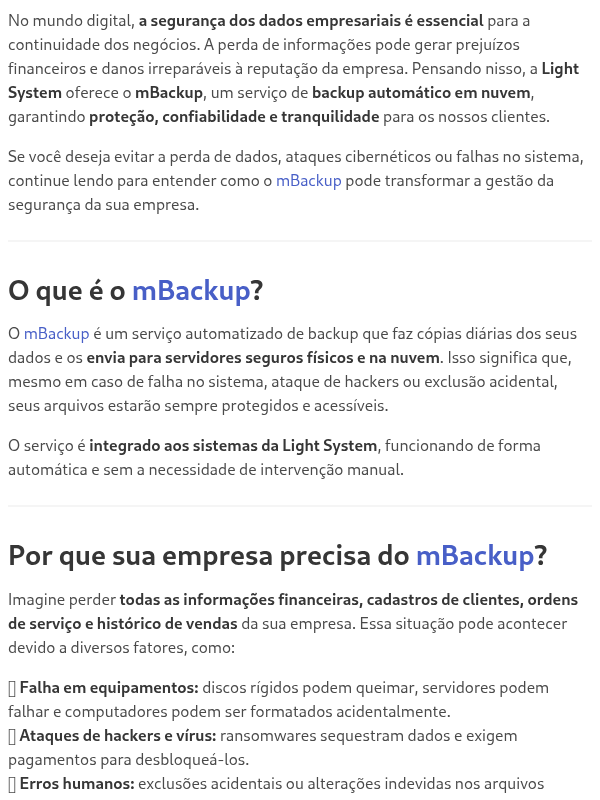 mBackup: Proteção e Segurança para os Dados da Empresa
